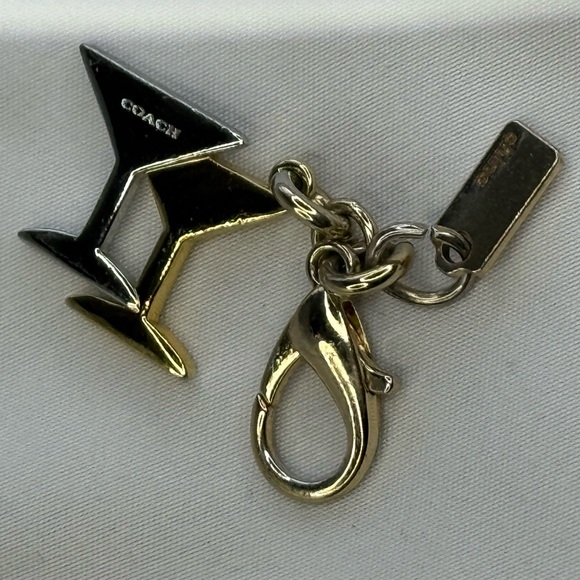 COACH Gold and Silver Martini 🍸 Keychain Bag Charm Preloved - Picture 7 of 7